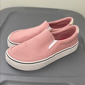 Blush Pink Slip-On Canvas Sneakers